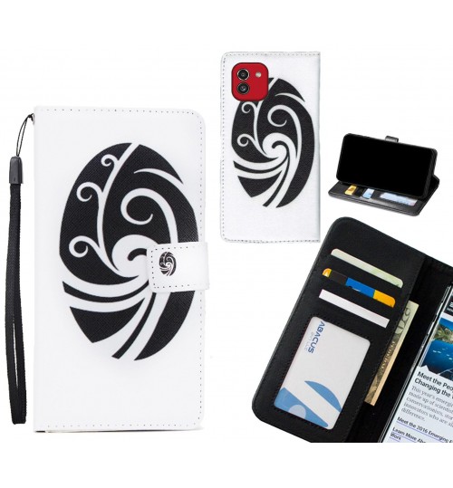 Samsung Galaxy A03 case 3 card leather wallet case printed ID