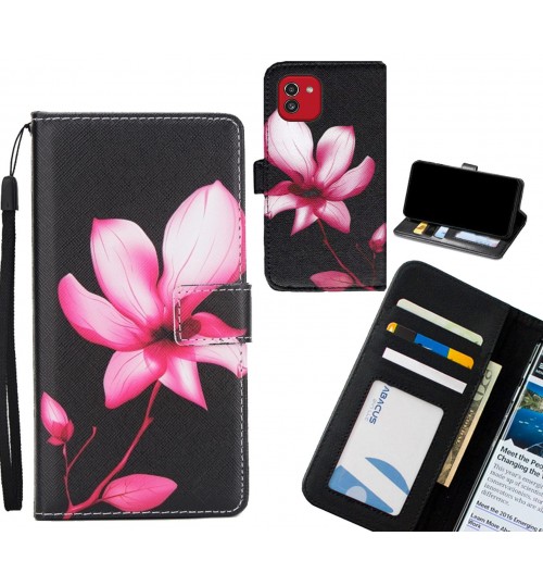 Samsung Galaxy A03 case 3 card leather wallet case printed ID