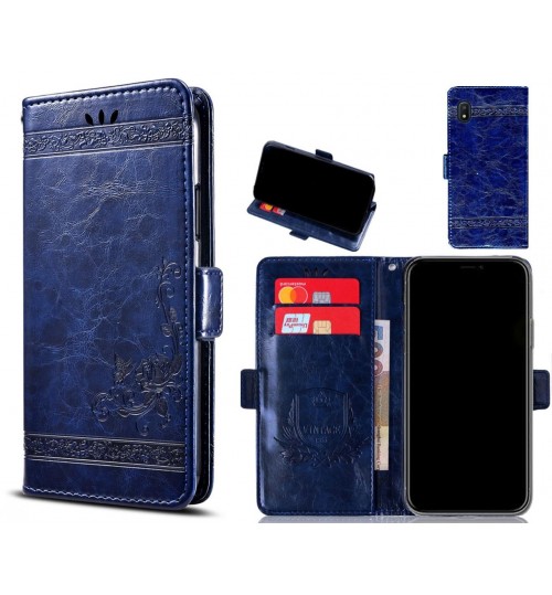 Samsung Galaxy A10E Case retro leather wallet case
