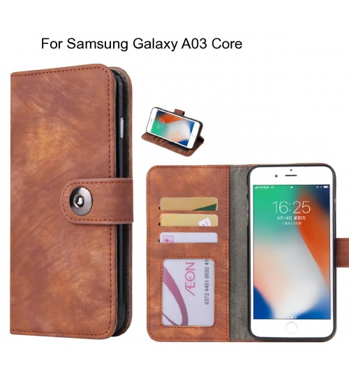 Samsung Galaxy A03 Core case retro leather wallet case
