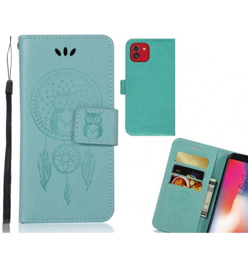 Samsung Galaxy A03 Case Embossed wallet case owl