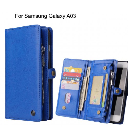 Samsung Galaxy A03 Case Retro leather case multi cards cash pocket
