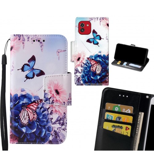 Samsung Galaxy A03 Case wallet fine leather case printed