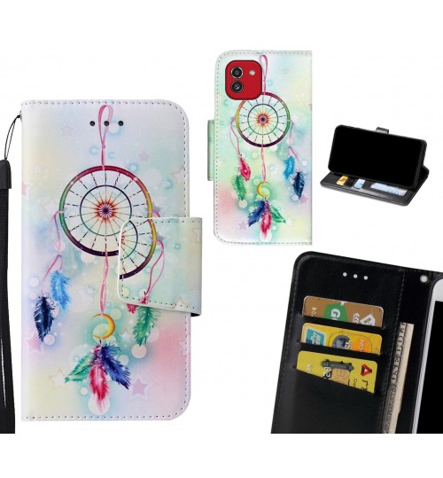 Samsung Galaxy A03 Case wallet fine leather case printed