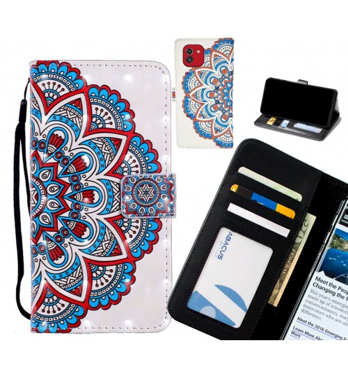 Samsung Galaxy A03 Case Leather Wallet Case 3D Pattern Printed