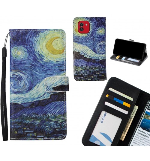 Samsung Galaxy A03 case leather wallet case van gogh painting