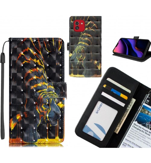 Samsung Galaxy A03 Case Leather Wallet Case 3D Pattern Printed