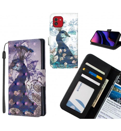 Samsung Galaxy A03 Case Leather Wallet Case 3D Pattern Printed