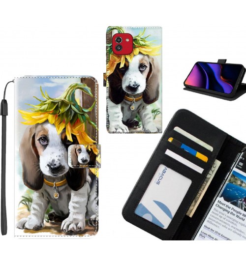 Samsung Galaxy A03 case leather wallet case printed ID