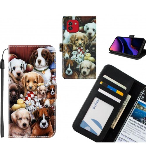 Samsung Galaxy A03 case leather wallet case printed ID