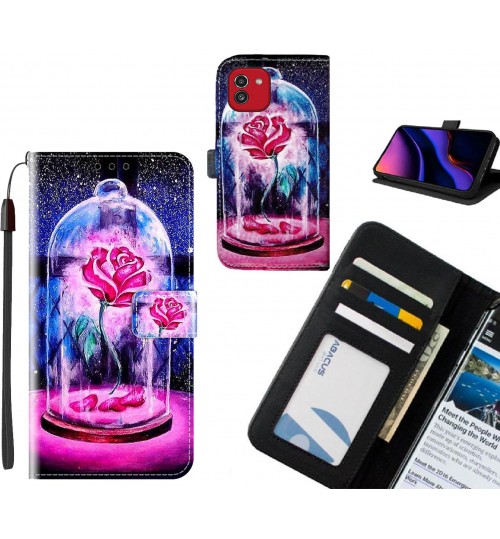 Samsung Galaxy A03 case leather wallet case printed ID