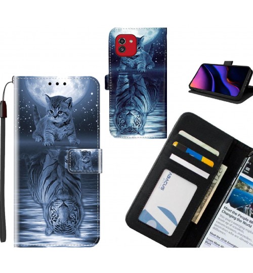 Samsung Galaxy A03 case leather wallet case printed ID