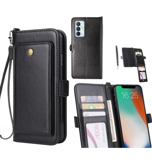 Realme Gt Master 5g Case Retro Leather Wallet Case - Black