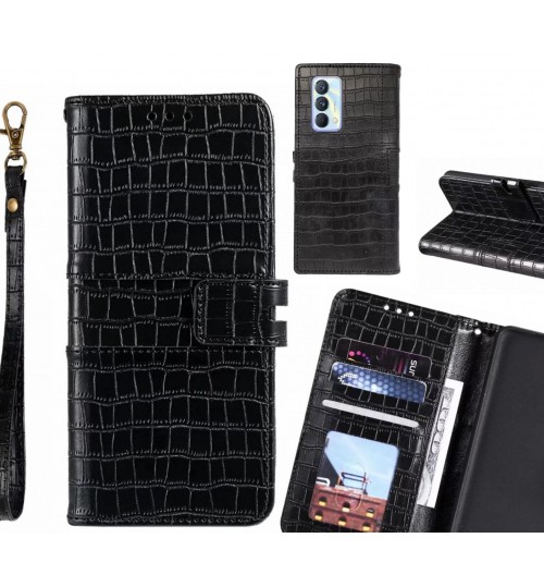 Realme Gt Master 5g Case Croco Wallet Leather Case - Black