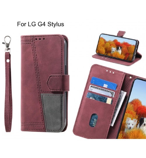 LG G4 Stylus Case Wallet Premium Denim Leather Cover