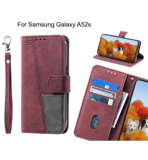 Samsung Galaxy A52s Case Wallet Premium Denim Leather Cover