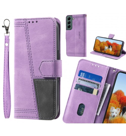 Samsung Galaxy S22 Plus Case Wallet Premium Denim Leather Cover - Purple