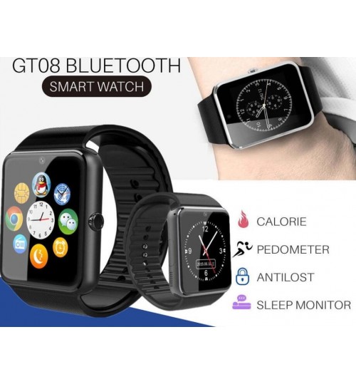 New Bluetooth Smart Wrist Watch GT08 Touch Screen Phone