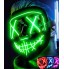 Glow LED Party Costume Mask Halloween Masks -Green