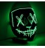 Glow LED Party Costume Mask Halloween Masks -Green
