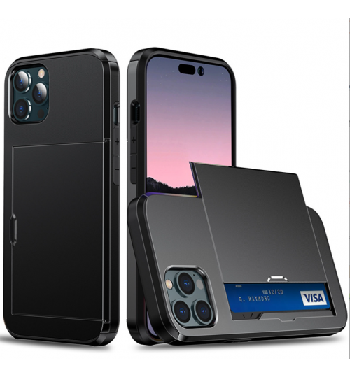 iPhone 14 Pro Max Case Shockproof Wallet Card Holder Case