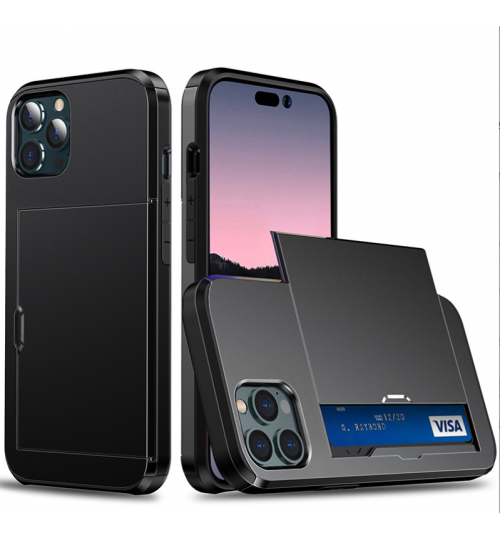 iPhone 14 Pro Case Shockproof Wallet Card Holder Case