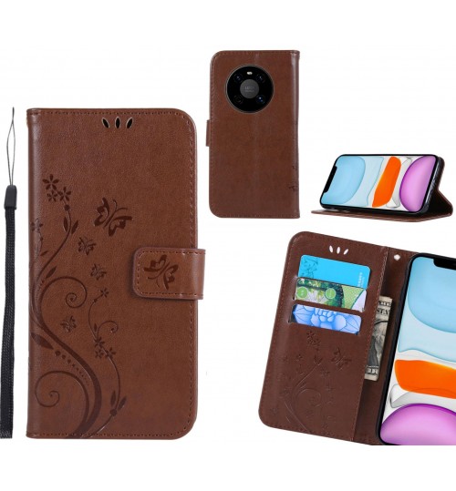 Huawei Mate 40 Case Embossed Butterfly Wallet Leather Cover