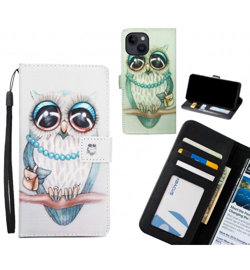 iPhone 14 case 3 card leather wallet case printed ID