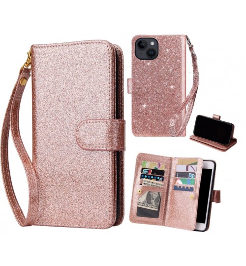 iPhone 14 Case Glaring Multifunction Wallet Leather Case