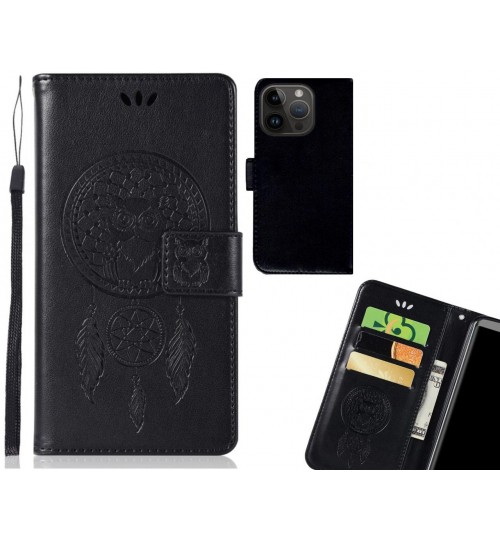 iPhone 14 Pro Case Embossed wallet case owl