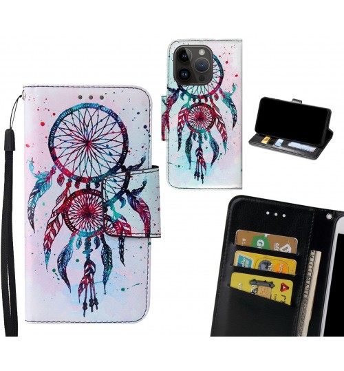 iPhone 14 Pro Case wallet fine leather case printed