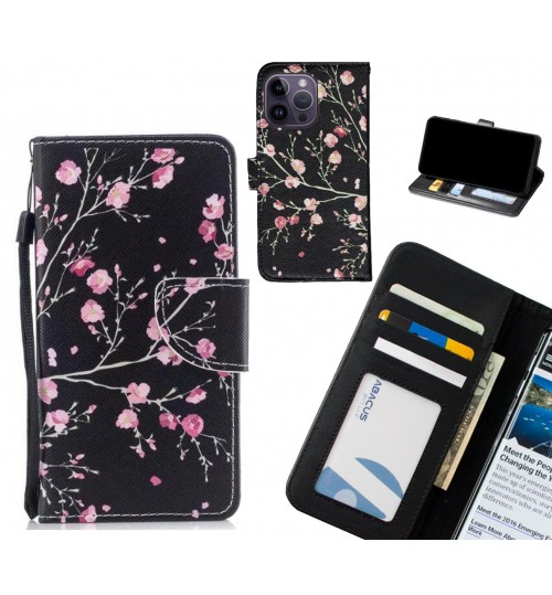 iPhone 14 Pro Max case leather wallet case printed ID