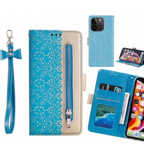 Iphone 14 Pro Case Multifunctional Wallet Case - Blue