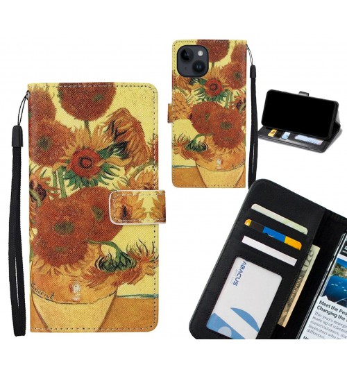 iPhone 14 case leather wallet case van gogh painting