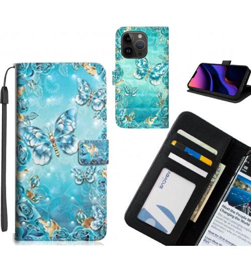 iPhone 14 Pro Case Leather Wallet Case 3D Pattern Printed