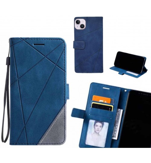 iPhone 14 Plus Case Wallet Premium Denim Leather Cover