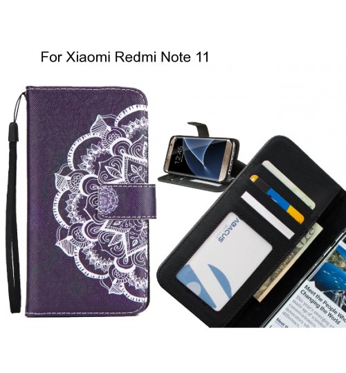 Xiaomi Redmi Note 11 case 3 card leather wallet case printed ID