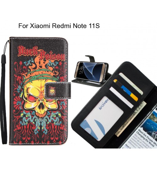 Xiaomi Redmi Note 11S case 3 card leather wallet case printed ID
