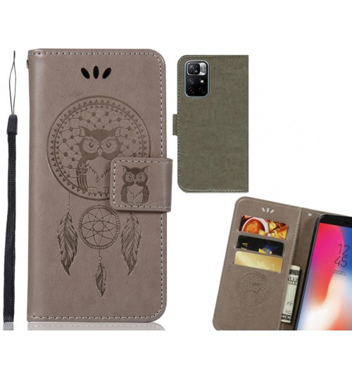 Xiaomi Redmi Note 11 Case Embossed wallet case owl
