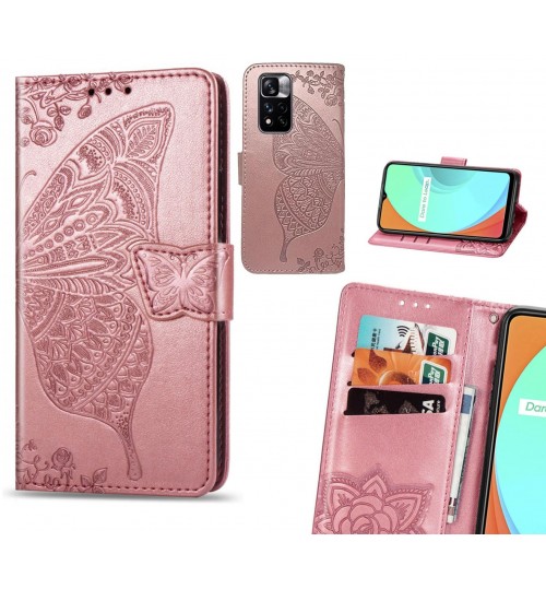 Xiaomi Redmi Note 11 Pro case Embossed Butterfly Wallet Leather Case