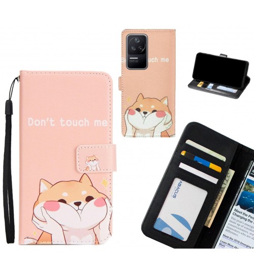 Xiaomi Poco F4 case 3 card leather wallet case printed ID