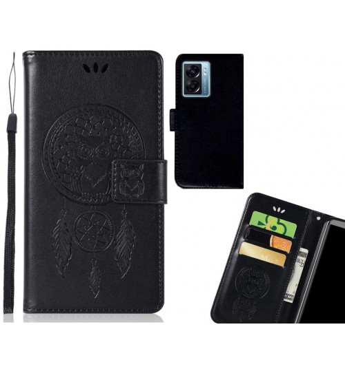 Oppo A77 2022 Case Embossed wallet case owl