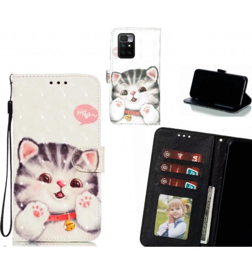 Xiaomi Redmi 10 Case Leather Wallet Case 3D Pattern Printed