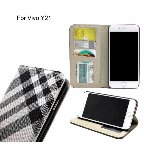 Vivo Y21  case wallet Leather case