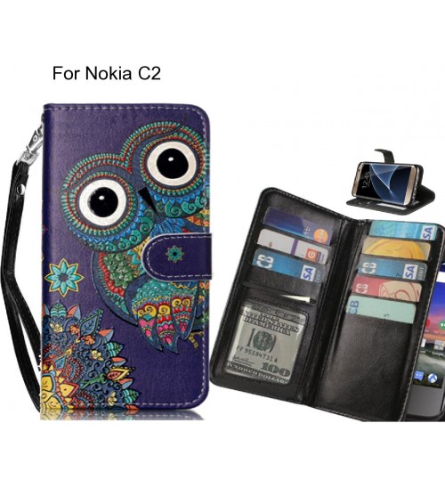 Nokia C2 case Multifunction wallet leather case