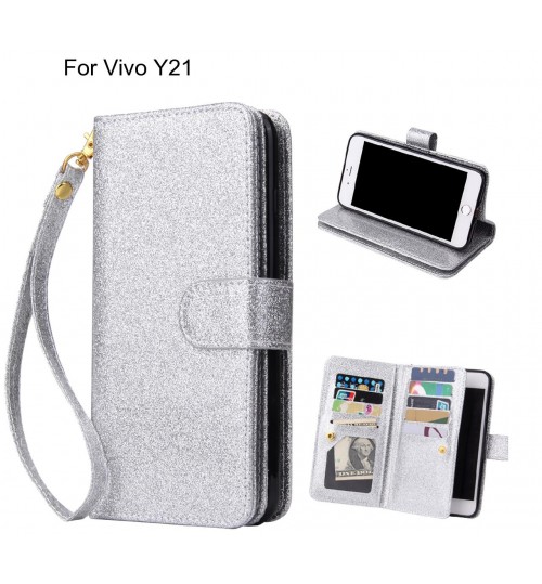 Vivo Y21 Case Glaring Multifunction Wallet Leather Case