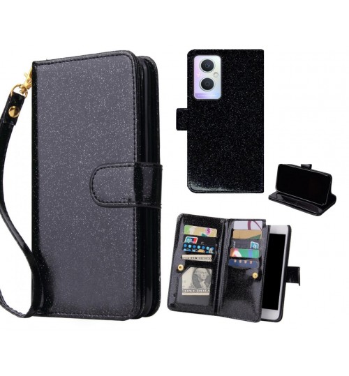 Oppo A96 Case Glaring Multifunction Wallet Leather Case