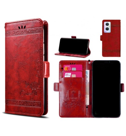 Oppo A96 Case retro leather wallet case