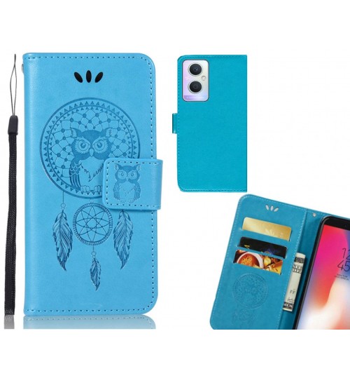 Oppo A96 Case Embossed wallet case owl