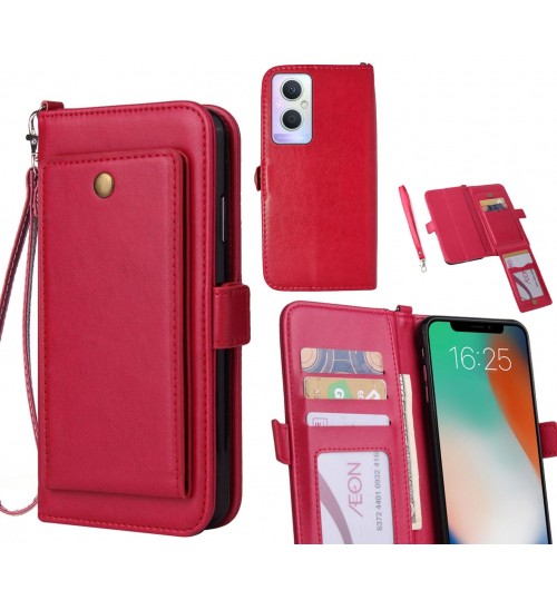 Oppo A96 Case Retro Leather Wallet Case